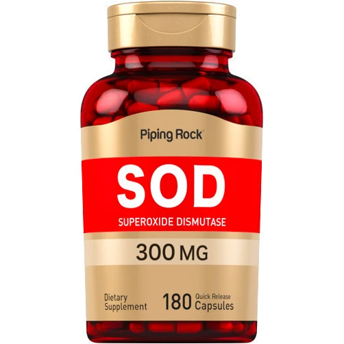 Piping Rock Superoxide Dismutase | SOD | 300 mg | 180 Capsules | Non-GMO, Gluten Free Supplement