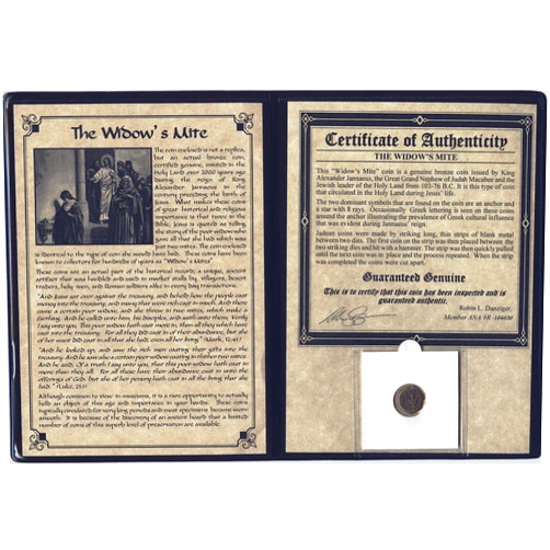 Widows Mite Ancient Coin Deluxe Portfolio