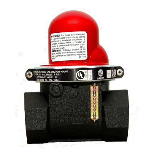 Pacific Seismic Products 303 Series Horizontal Earthquake Gas Shut-Off Valve 7psi, 1 1/2-Inch