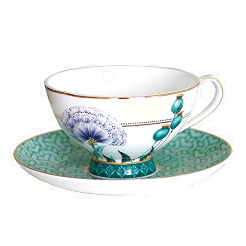 DFAOLLI Mug Phnom Penh Bone China Coffee Cup European Small Luxury Exquisite English Afternoon Tea Cup Retro Porcelain Coffee Cup Set Coffe Cup (Color : 1)
