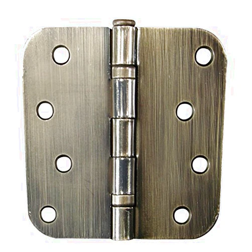 Hinge Outlet Antique Brass Door Hinges 4 Inch with 5/8 Inch Radius Ball Bearing, 2 Pack