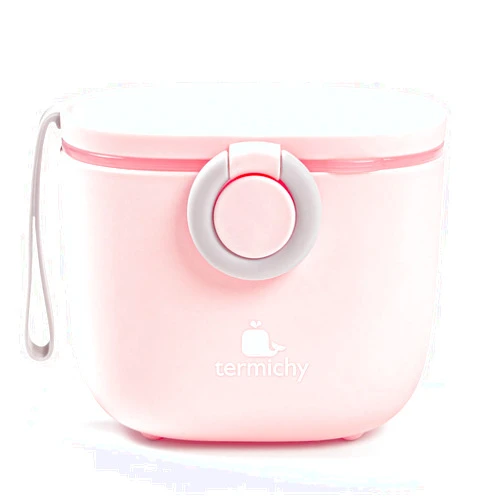 Termichy Baby Formula Dispenser, Portable Milk Powder Dispenser Container with Carry Handle and Scoop for Travel Outdoor Activities with Baby Infant, 8.8OZ, 0.55LB, 250g (Pink)