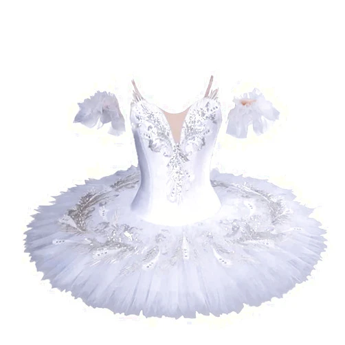 MTPLOP Swan Lake Performance Costume Ballet Dress White Sarong Competition Tutu Kids Adult Ballet Puffy Skirt
