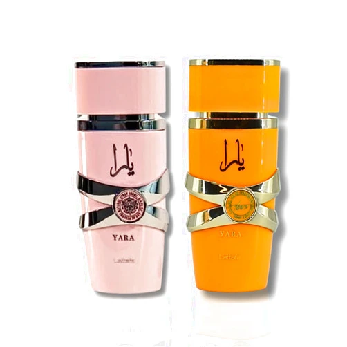 Lattafa for Women 2 Piece Eau de Parfum Gift Set (Yara + Yara Tous) 3.4 Ounce/100 ml each