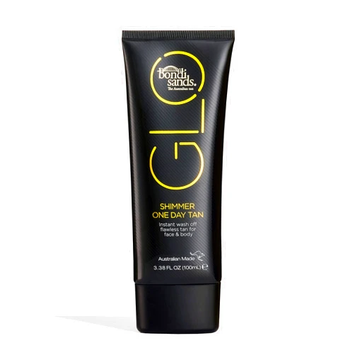 Bondi Sands GLO Shimmer One Day Tan | Luminous Bronze Glow for Face & Body | Instant Illuminator Cream | Transfer & Water Resistant | 100 ml/3.38 Oz