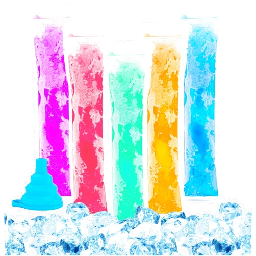 MAQIHAN 150 Popsicle Bags Sealable BPA-free - 230ml Yogurt Popsicle Tubes Homemade bolsitas para bolis de hielo Ice Candy Plastic Bags Disposable Juice Alcohol Liquor Smoothie Lolly Pop Mold Kid Party