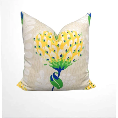 ArogGeld Tiverton Celon Yellow Cushion Cover Yellow Heart Flower Pillow Cover Home Decorative Double Side Pillow Farmhouse Toss Daily Family Accent Pillow for Sofa Couch Bedroom Birthday Gift Linen