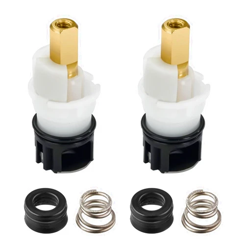 REHUH RP25513 Faucet Stem Replacement for Delta two handle Faucet Repair Kit with RP24096 cartridge RP4993 Seat and Spring RP24097 Turn stop1/4, 2 pack