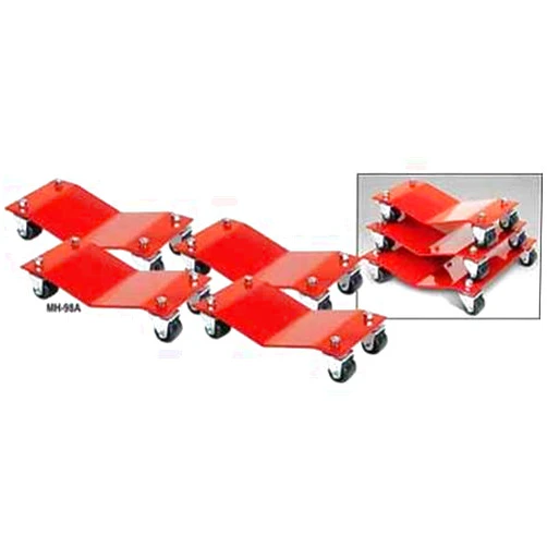 Autodolly Car Dollies, 16 x 16 in, 6000 Lb, PK4