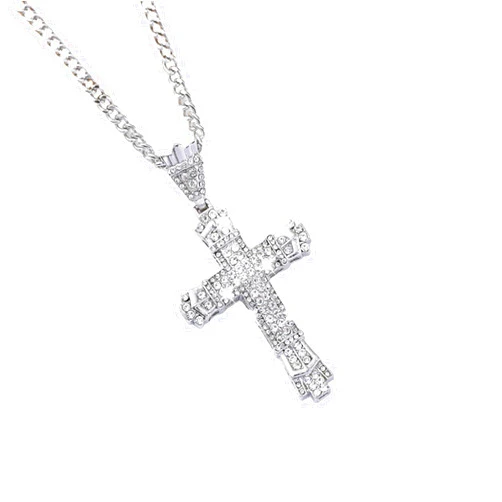 LCWLJL Bling Religious Cross Diamond Car Accessories for Women, Crystal Car Rear View Mirror Charms Car Decoration, Lucky Hanging Interior Ornament Pendant