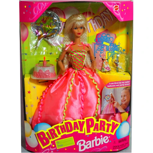 Mattel Barbie Birthday Party Doll Can Blow up Party Favors and Blow Out Birthday Candle