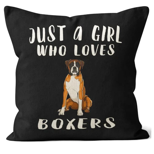 M-Qizi Boxer Dog Pillow Covers, Boxer Dog Gifts, 18x18 Decorative Dog Pillow Cover, Boxer Dog Gifts for Women, Boxer Dog Decor, Gifts for Dog Lovers