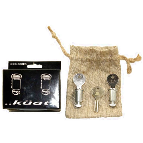 Kuat Racks 2 Lock Cores for Kuat System - Includes 2 Keys & 1 Core Removal Key, Silver