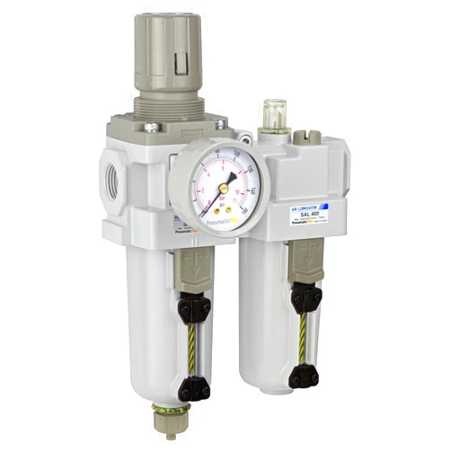 PneumaticPlus SAU410-N04G-MEP Compressed Air Filter Regulator Lubricator Piggyback Combo 1/2