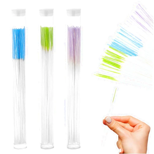 Mozeat Lens 180 PCS Ear Hole Ear Care Kit Disposable Earrings Hole Cleaner Ear Piercing Care Cleaning Tool Ear Hole Cleaning Line Ear Piercing Cleaning Floss for Girls Women Men (Green, Purple, Blue)