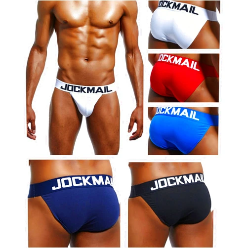 JOCKMAIL 5PCS/Pack Sexy Men Briefs Mens Underwear Pack Cotton Men's Briefs Pack