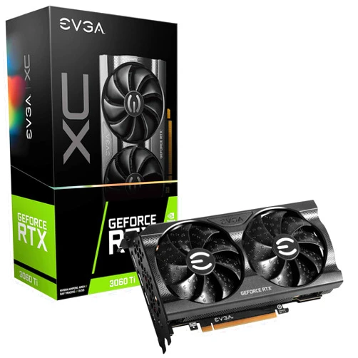 EVGA GeForce RTX 3060 Ti XC Gaming, 08G-P5-3663-KL, 8GB GDDR6, Metal Backplate, LHR