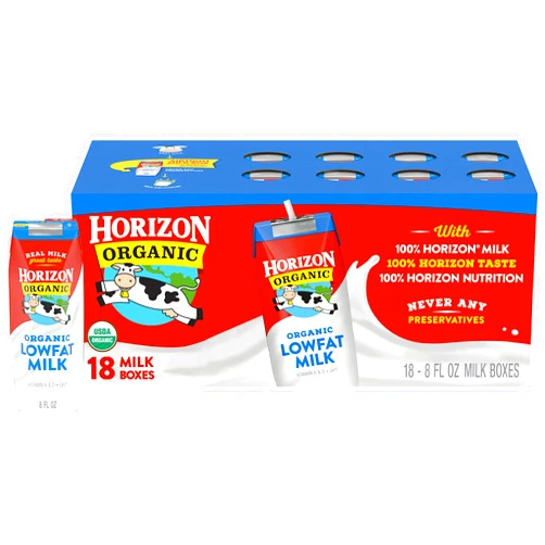 Horizon Organic Shelf-Stable 1% Low Fat milk Boxes, 8 Fl Oz (Pack of 18)