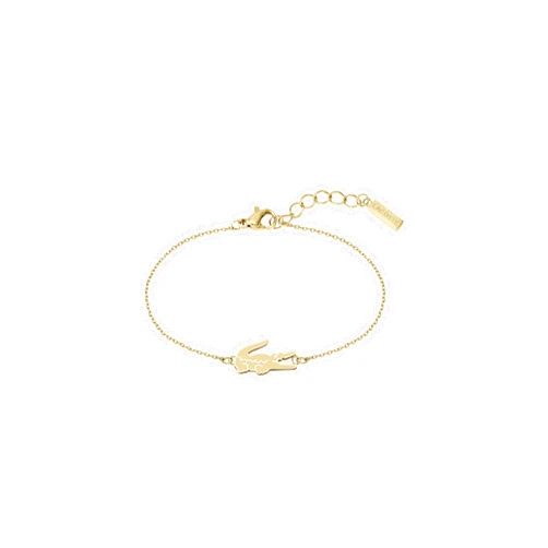 Lacoste Crocodile Chain Bracelet for Women - Stainless Steel Jewelry, Adjustable - Chic Collection, Fashion Accessory - Gift for Her