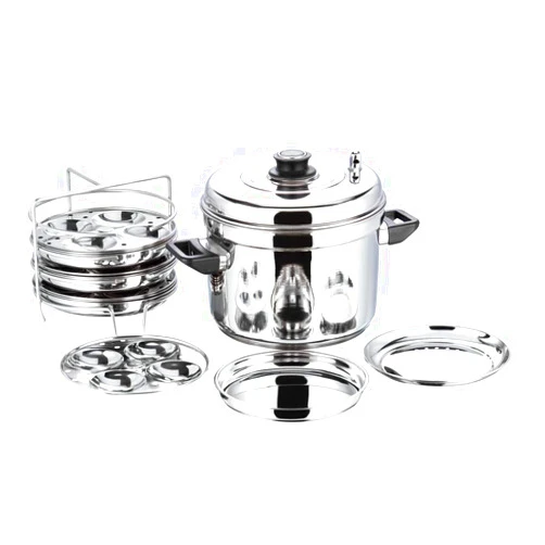 Vinod Idli Dhokla Cookers - Premium Stainless Steel (Multi Cooker, 3 Tier)