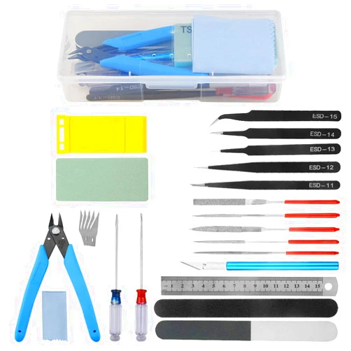 WMYCONGCONG 25 PCS Model Kit Tools Modeler Basic Tools for Gundam Model Building Beginner Hobby Model Assemble Building