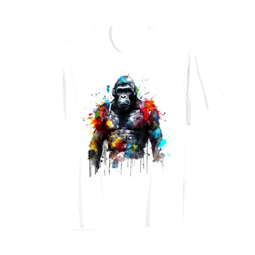 @n!mal Gorilla Artwork Colourful Animal Art Gorilla T-Shirt