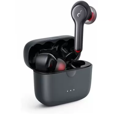 Soundcore Anker Soundcore Liberty Air 2 Wireless Earbuds, Diamond-Inspired Drivers, Bluetooth Earphones, 4 Mics, Noise Reduction, 28H Playtime, HearID, Bluetooth 5, Wireless Charging(Renewed) Black