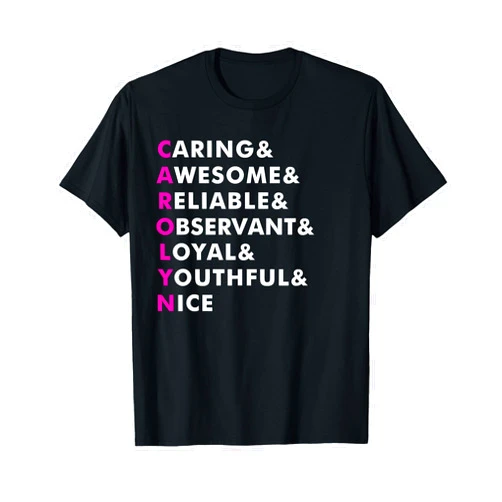 QD Carolyn Name Gifts Carolyn Name Shirt Personalized Gift T-Shirt