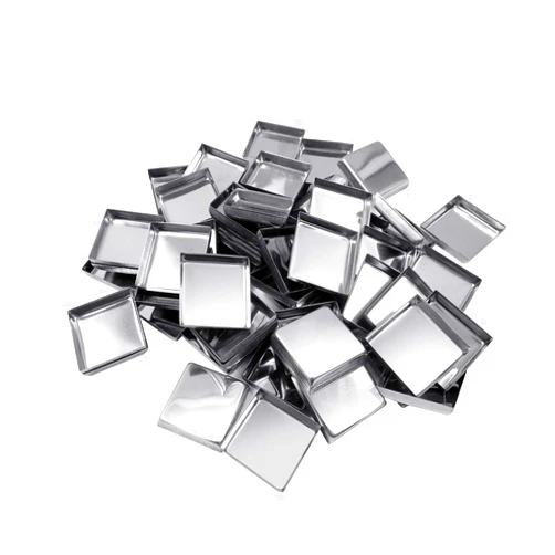 Allwon 56 Pack Empty Square Metal Pans for Eyeshadow Palette Magnetic Makeup Palette (26mm)