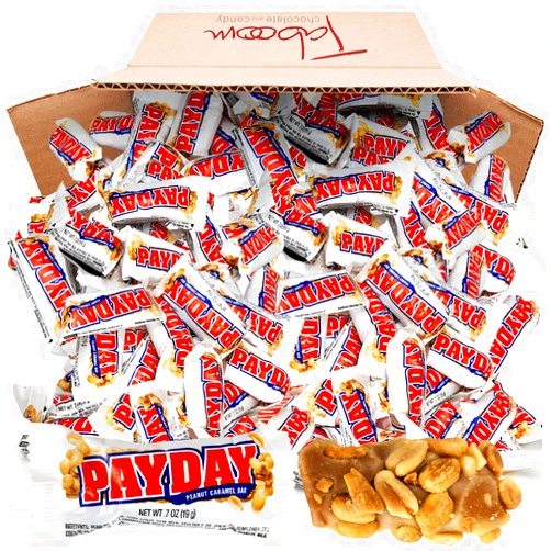 Taboom Payday Peanut Caramel Candy Bar Pack – Jumbo Size (42 Count)