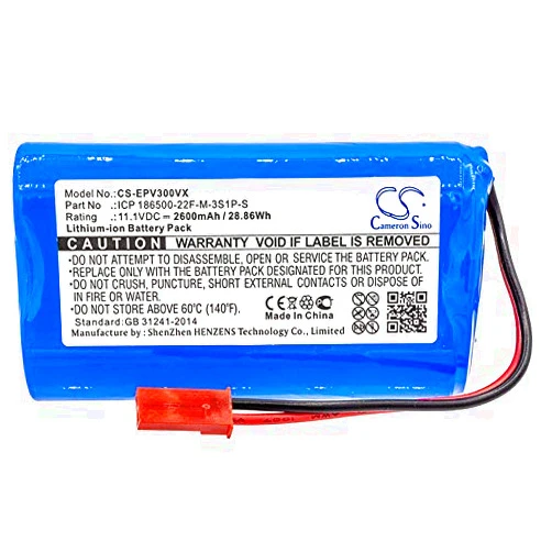 Cameron Sino 2600mAh Replacement Battery for Electropan ICP 186500-22F-M-3S1P-S