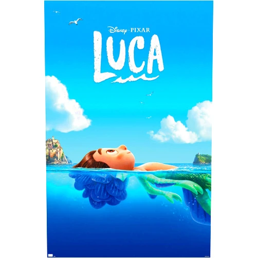 Trends International Disney Pixar Luca - Teaser Wall Poster, 34L x 22.4W, Premium Unframed Version