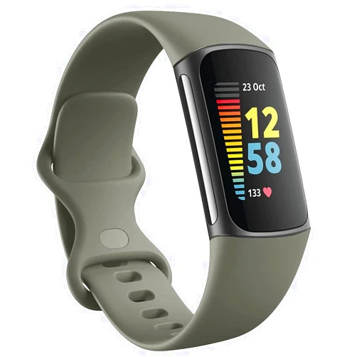 Maidea Silicone Bands for Fitbit Charge 5 Sport Watch Wristband Replacement Strap Compatible with Fitbit5 band Women Men (Gray, Large-10 inches/250mm)