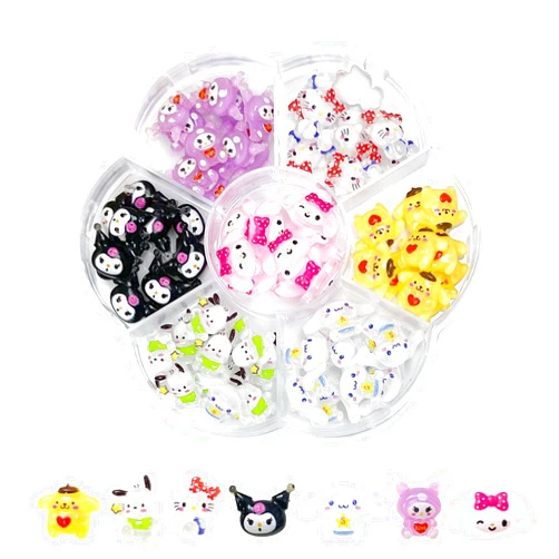 Akutoer 70PCS Kawaii Nail Art Charms 3D Cute Cat Resin Jelly Gummy Sweet Candy Slime Making Ornament Nail Decoration Accessories for DIY