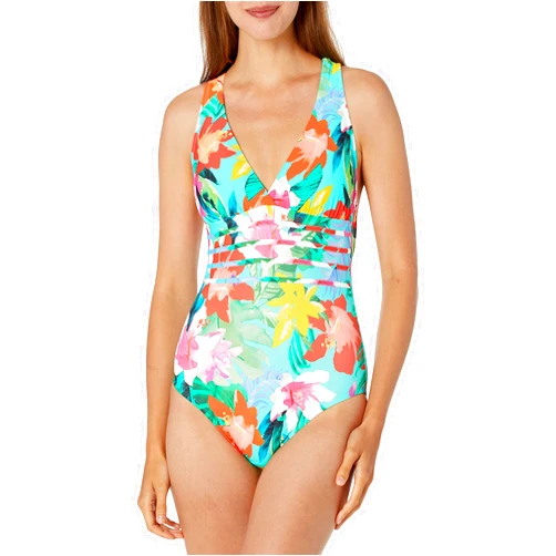 La Blanca Women's Multi Strap Cross Back One Piece Swimsuit