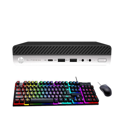 HP EliteDesk 800 G4 Mini Business Desktop PC, Intel Core i5-8500T, 16 GB DDR4 SDRAM, 256 GB SSD, Keyboard&Mouse, WiFi, Windows 10 Pro(Renewed)