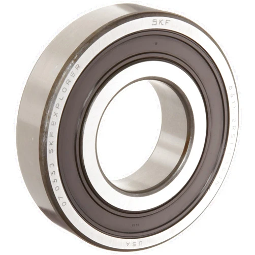 SKF 6307 2RSJEM Medium Series Deep Groove Ball Bearing, Deep Groove Design, ABEC 1 Precision, Double Sealed, Contact, Steel Cage, C3 Clearance, 35mm Bore, 80mm OD, 21mm Width, 4270lbf Static Load Capacity, 7460lbf Dynamic Load Capacity