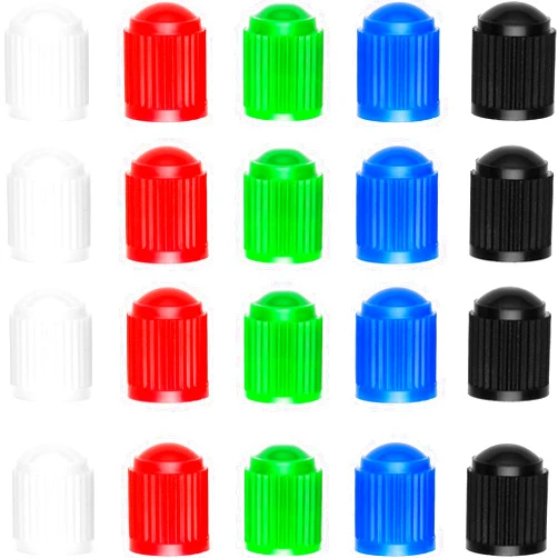 Outus 20 Pack Tyre Valve Dust Caps for Car, Motorbike, Trucks, Bike, Bicycle (Multi Color)