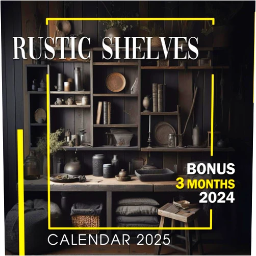 Anita Pittman Rustic Shelves Caledar 2025: 15 Months From Oct 2024 to December 2025 for Organizing & Planning Giftable Perfect Gift for Birthday, All Holiday