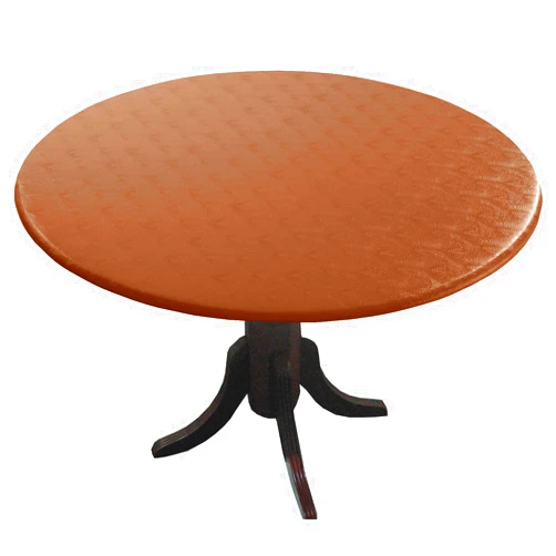 Econotex Terracotta Fitted Tablecloths, (tablecovers, Table Covers) in Neutral Shades That Blend with Any Decor. Heavy Embossing Creates Light & Shading Effects. Made in USA
