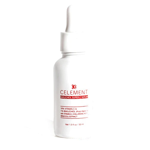 Celement Bakuchiol Super C Serum - Vitamin C, Bakuchiol (Vitamin A Alternative), Vitamin E, Hyaluronic Acid - Youthful, Radiant Skin - Vegan, 1 fl. oz