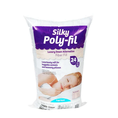 Fairfield Silky Poly-Fil, Premium Polyester Fiber Fill, Soft Pillow Stuffing for Peaceful Sleep, Stuffing for Stuffed Animals and Toys, 24-Ounce Bag