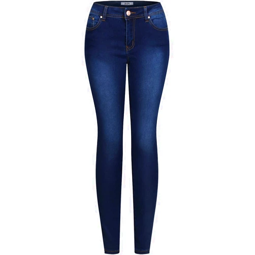 2LUV Women's Stretchy 5 Pocket Dark Acid Wash Skinny Jeans