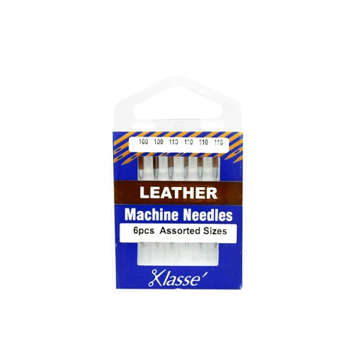 Klasse Needles Klasse Leather Needles, Assorted 100 and 110, 1 Pack, 6pcs, AA5104.992