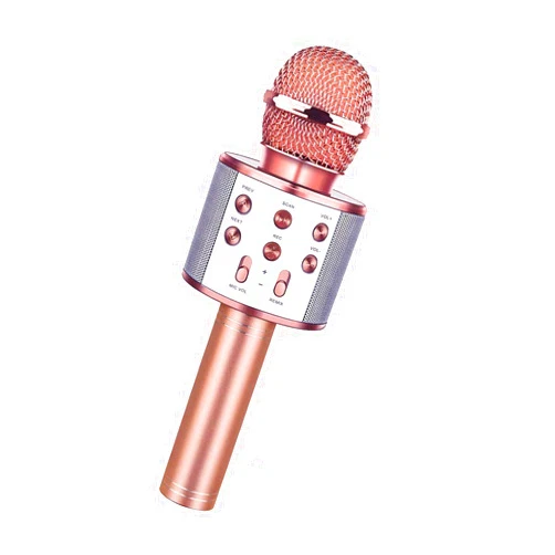 WEWQAEI Wireless Bluetooth Karaoke Microphone,3 in 1 Portable Handheld Karaoke Mic Speaker Machine,Karaoke Machine for Kids,Home Party Singing Microphone,Birthday Party,Best Gifts for Kids (Rose Gold)