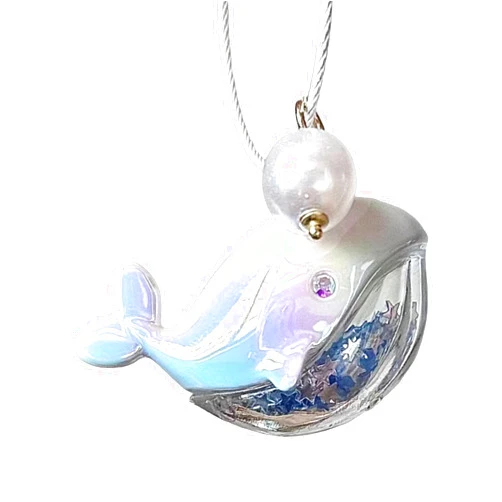 DYNWAVE Compact Whale Keychain, Animal Doll Keychain, Portable Funny Keyring Doll Adorable Bag Pendant Backpack Doll for Car, Key, Bag, Xmas Present Gifts