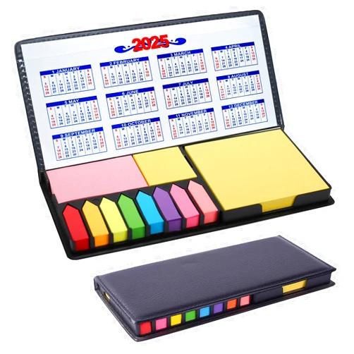 JIEYAN 2000 Pieces Sticky Note Set, Self Sticky Page Markers with PU Box, Colored Index Notepad Writable File Flags Tabs for Planner Notebook