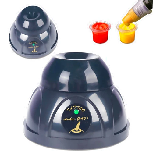 Combofix Mini Vortex Ink Mixer, 4000RPM Pigment Mixer Lab Beauty Paint Shaker with Touch Function, Mix Tattoo Ink Nail Polish Eyelash Glue Ultra-Quiet Motor (Black)