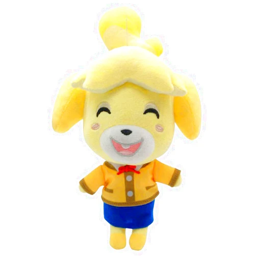 Ycixri Animal Crossing New Leaf Plush Toy Suitable for Collection, Animal Crossing: New Horizons Stuffed Doll Toy for Boy Girl Christmas Halloween Birthday Gift, 8“ (Isabelle)