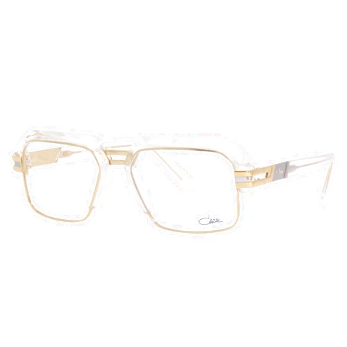 Cazal 6020 065 Eyeglasses Men's Crystal/Gold Full Rim Rectangle Shape 56mm